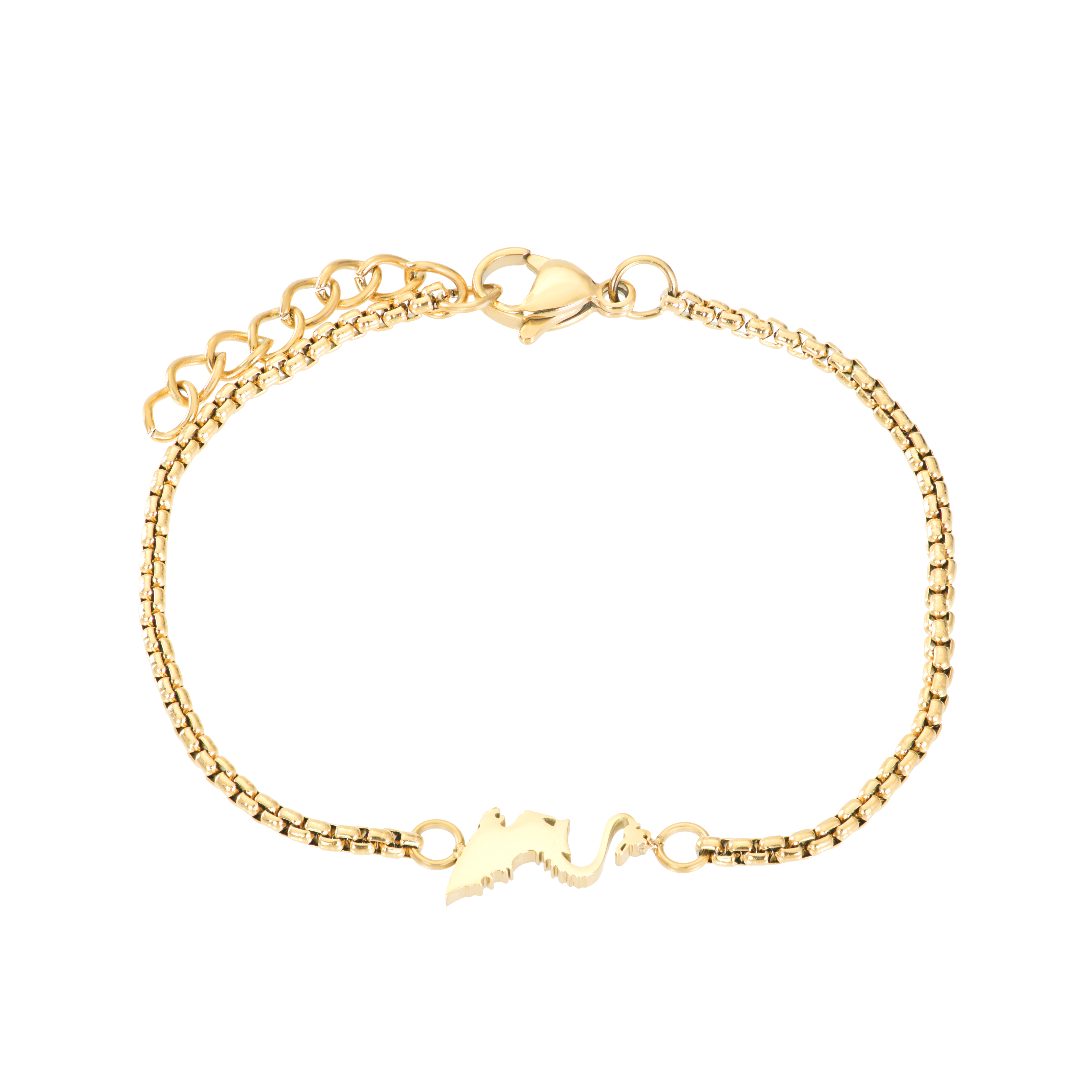 Dames Armband Draak Goud - 17cm