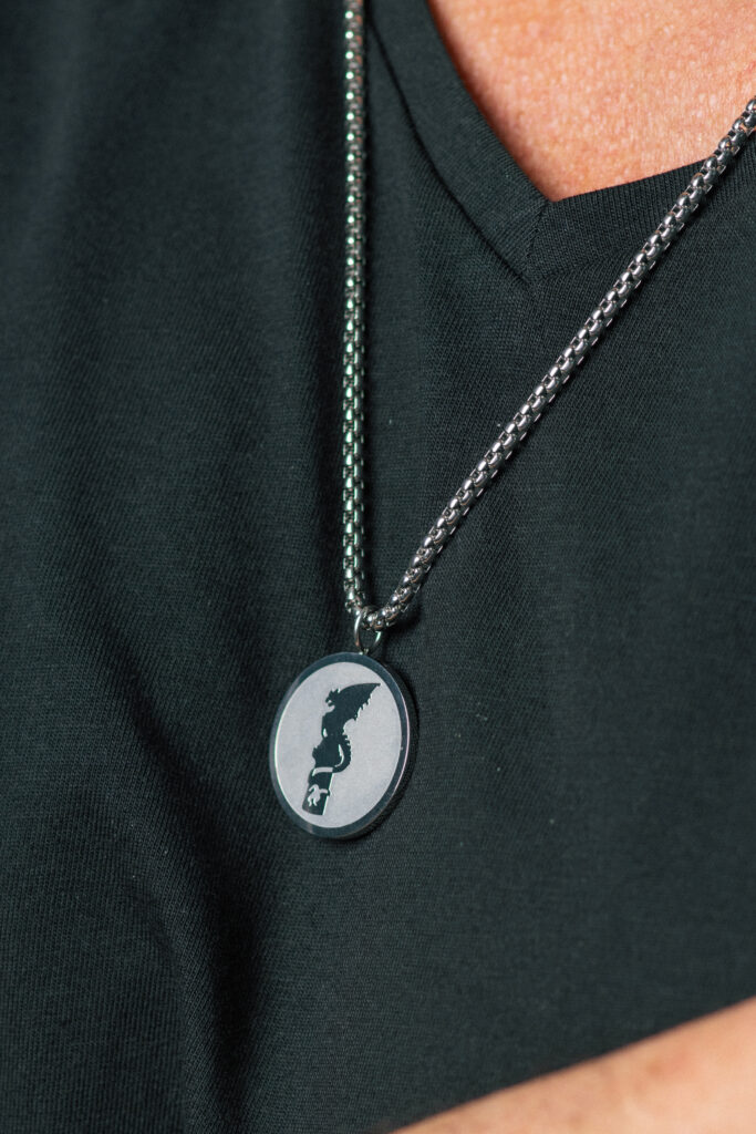 _IXX0120 Ronde Hanger Draak 25mm - Coin voor ketting