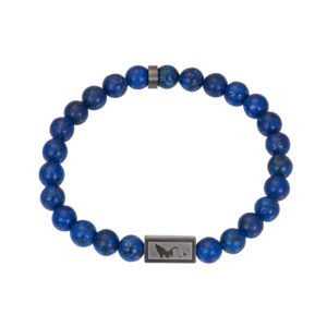 Heren armband edelsteen blauw M (Lapis Lazuli)